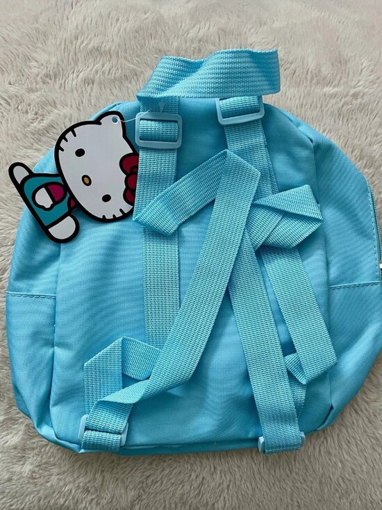SALE! Hello Kitty Mini Backpack Aqua Purple Moon Stars Rainbow NWT Sanrio - Picture 5 of 6